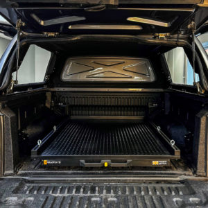 Pickup truck sliding tray