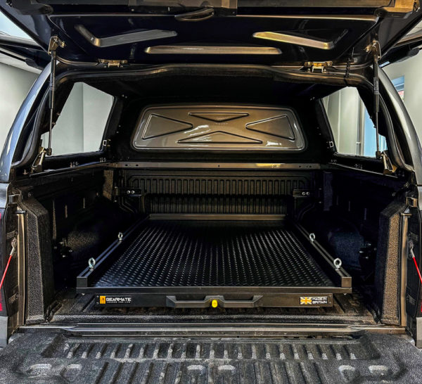 Pickup truck sliding tray